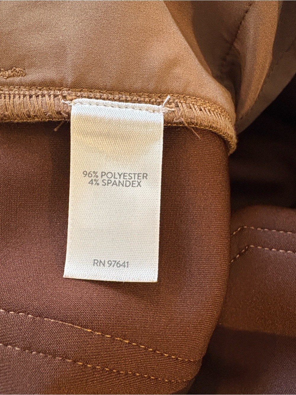 J. Jill Camel Suede-Look 4-Pocket Pants with Branded Button - Picture 5 of 6